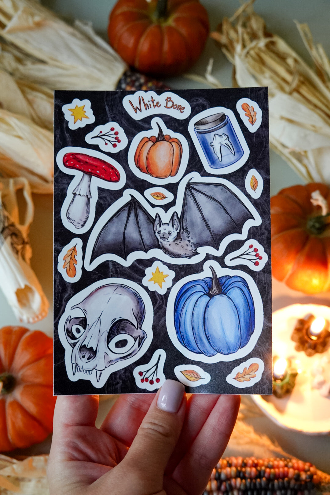 Vinyl stickers pack "Halloween Sticker Set" - Skull sticker pack - iPad stickers - Waterproof stickers