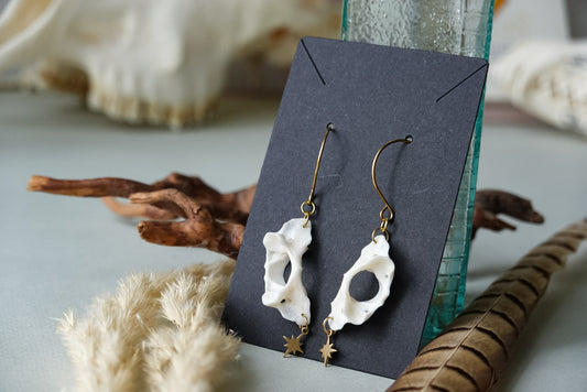 Elegance Marten atlas vertebrae Earrings