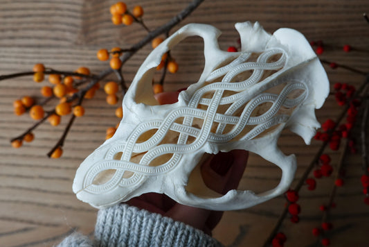 Hand-Carved Beaver Skull